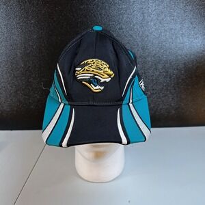 Reebok Jacksonville Jaguars NFL Hat Cap Fitted Black Teal Logo Retro Mens